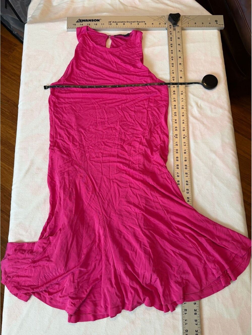Polo Ralph Lauren Pink Sleeveless Flowy Dress Keyhole Back Jersey Womens Size M